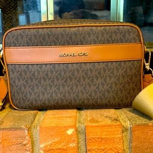 MICHAEL Michael Kors Brown and Tan Crossbody Bag